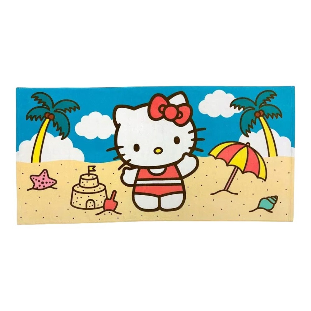 Hello Kitty Sandy Toes Kids Summer Beach Bath Pool Towel Sanrio 28"x58" NEW